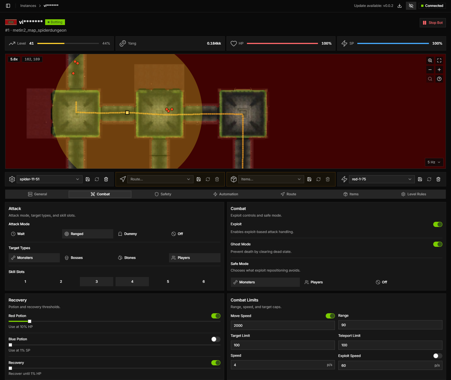 M2Heat desktop dashboard showing managed instances
